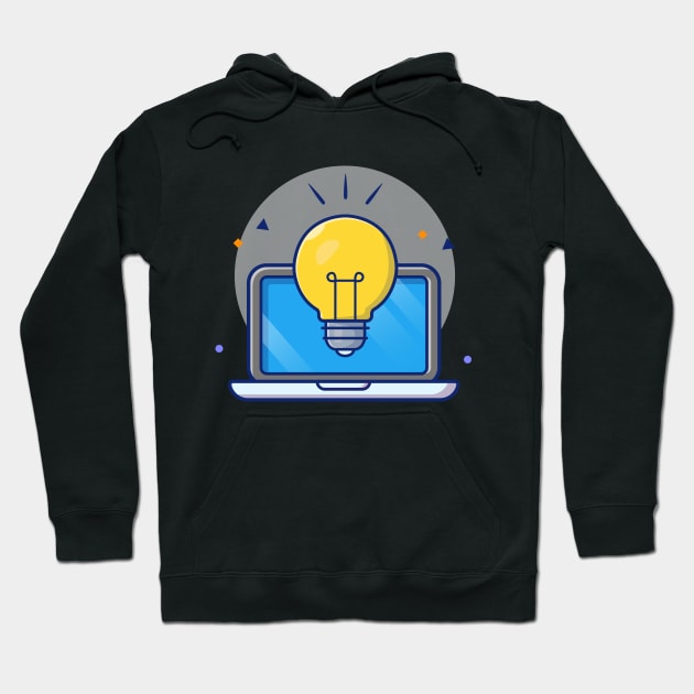 Laptop with lamp cartoon Hoodie by Catalyst Labs